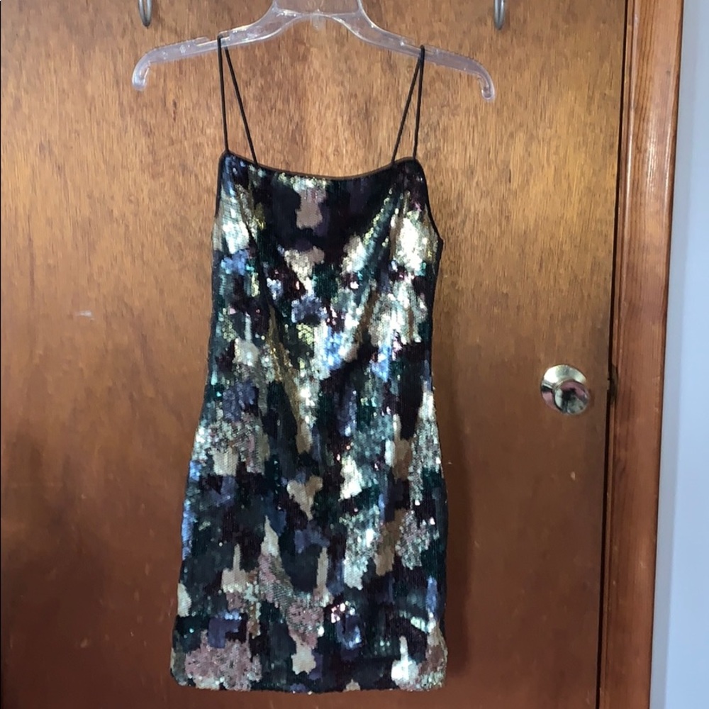 Carli Babel Camo Sequin Dress